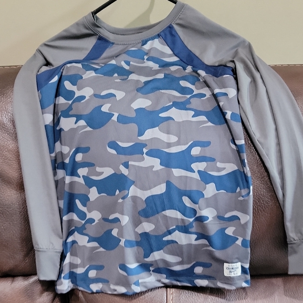 Kids Swim Rash Guard - Blue Camo